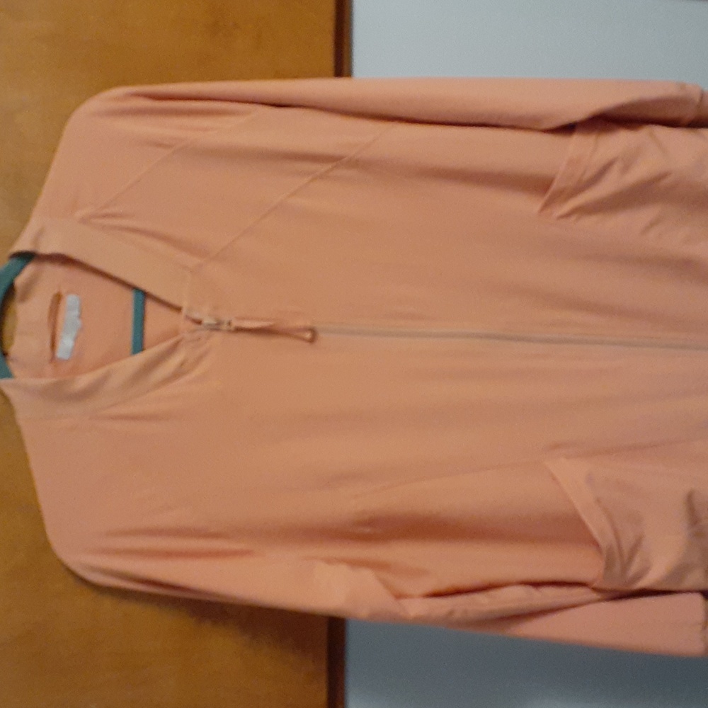 Zella ladies sporty long tunic jacket  peach  size med